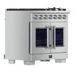 FORNO Capriasca 36" 5.36 cu. ft. Professional Gas Range with French Door and 6 Sealed Burners, FFSGS6460-36 - Image 3