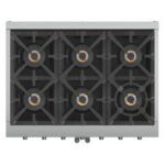 FORNO Capriasca 36" 5.36 cu. ft. Professional Gas Range with French Door and 6 Sealed Burners, FFSGS6460-36 - Image 5