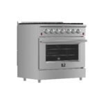 FORNO Galiano 36" 5.36 cu. ft. Gas Range with 6 Italian Burners in Stainless Steel, FFSGS6244-36 - Image 3