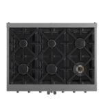 FORNO Massimo 36" 5.36 cu. ft. Freestanding French Door Gas Range with 6 Burners, FFSGS6439-36 - Image 5