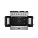 FORNO Galiano 36" 5.36 cu. ft. Freestanding Gas Range with French Door and 6 Burners, FFSGS6444-36 - Image 2