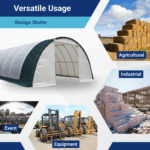 Single Truss Arch Storage Shelter W30'xL40'xH15' - Image 10