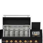 FORNO All’Aperto Outdoor Kitchen Set - 87,600 BTU Gas Grill with 4 Burners + Side Burner, Gas Pizza Oven, Sink Module/Beverage Center with Black Sintered Stone Countertop - Image 12