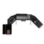 FORNO All’Aperto Outdoor Kitchen Set - 99,600 BTU Gas Grill with 5 Burners + Side Burner, Gas Pizza Oven, Sink Module/Beverage Center with Black Sintered Stone Countertop - Image 9