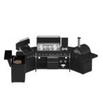 FORNO All’Aperto Outdoor Kitchen Set - 99,600 BTU Gas Grill with 5 Burners + Side Burner, Gas Pizza Oven, Sink Module/Beverage Center with Black Sintered Stone Countertop - Image 6