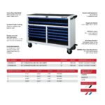 Boxo Pro Series | 53" 20-Drawer Rolling Tool Box | Black and Red - Image 2