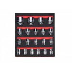 Boxo 20-Piece 3/4" Dr Metric Standard Length 6-Point Chrome Socket Set | 2/3rd EVA Foam