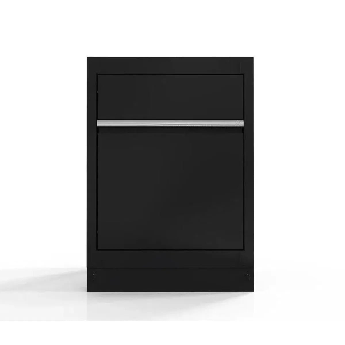BoxoUSA-26-Recycle-Bin-Cabinet-with-Aluminum-Handle-Dark-Grey-MST260011DG2 Boxo 26" Recycle Bin Cabinet with Aluminum Handle, Dark Grey - Image 1
