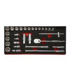 Boxo Pro Series | 28" 3-Drawer Flip-Top Service Cart with Quick Service Master Tool Set - Image 17