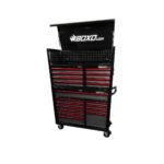 Boxo Pro Series | Loaded 45" 19-Drawer Rolling Tool Box | Black and Red - Image 3
