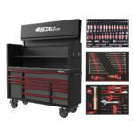 Boxo Pro Series | Loaded 72" 14-Drawer Garage Top Rolling Tool Box | Black