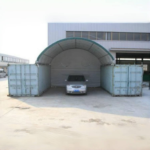 20x20 ft Container Shelter with Closed Back Panel - Image 7