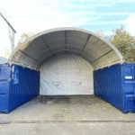 20x20 ft Container Shelter with Closed Back Panel - Image 5