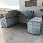 20x20 ft Container Shelter with Closed Back Panel - Image 6