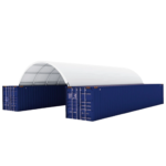 20x40 ft Container Shelter with Closed Back Panel - Image 5