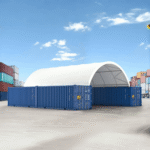 20x40 ft Container Shelter with Closed Back Panel - Image 10
