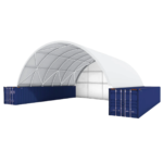 40x40x13 ft Container Shelter with Closed Back Panel - Image 8