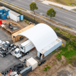 40x40x13 ft Container Shelter with Closed Back Panel - Image 6