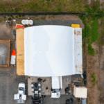 40x40x13 ft Container Shelter with Closed Back Panel - Image 7