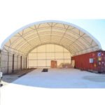 40x40x15 ft Container Shelter with Closed Back Panel - Image 9