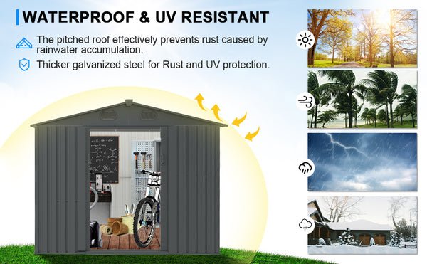 CHERY INDUSTRIAL Metal Storage Shed 10'x20' Features