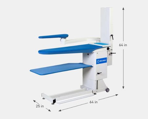 Reliable 7200VB Pro Vacuum & Up-Air Pressing Table Features