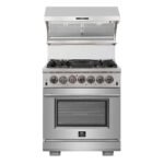 FORNO Capriasca 30" 4.32 cu. ft. Dual Fuel Range with 5 Italian Burners in Stainless Steel, FFSGS6187-30 - Image 2