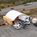 40'x40'x13' Shipping Container Canopy Shelter - Image 5