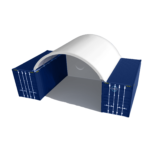 20x20 ft Container Shelter with Closed Back Panel - Image 3