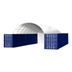 20x40 ft Container Shelter with Closed Back Panel - Image 7