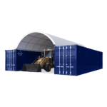 20x40 ft Container Shelter with Closed Back Panel - Image 3