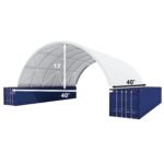 40'x40'x13' Shipping Container Canopy Shelter - Image 2
