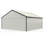 23' x 22' Double Garage Metal Shed with Side Entry Door - Image 9