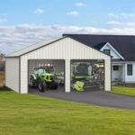 23' x 22' Double Garage Metal Shed with Side Entry Door - Image 3