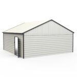 23' x 22' Double Garage Metal Shed with Side Entry Door - Image 8