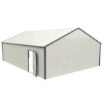 25' x 33' Double Garage Metal Shed with Side Entry Door - Image 7