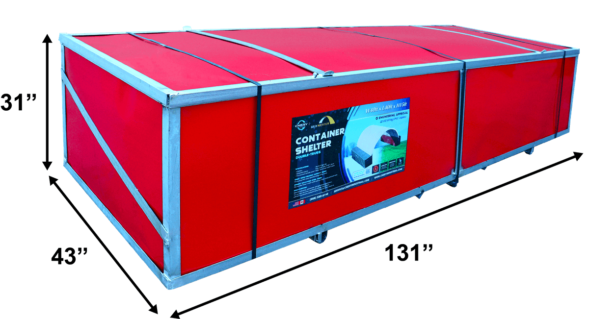 Double Truss Container Shelter C404015 package size