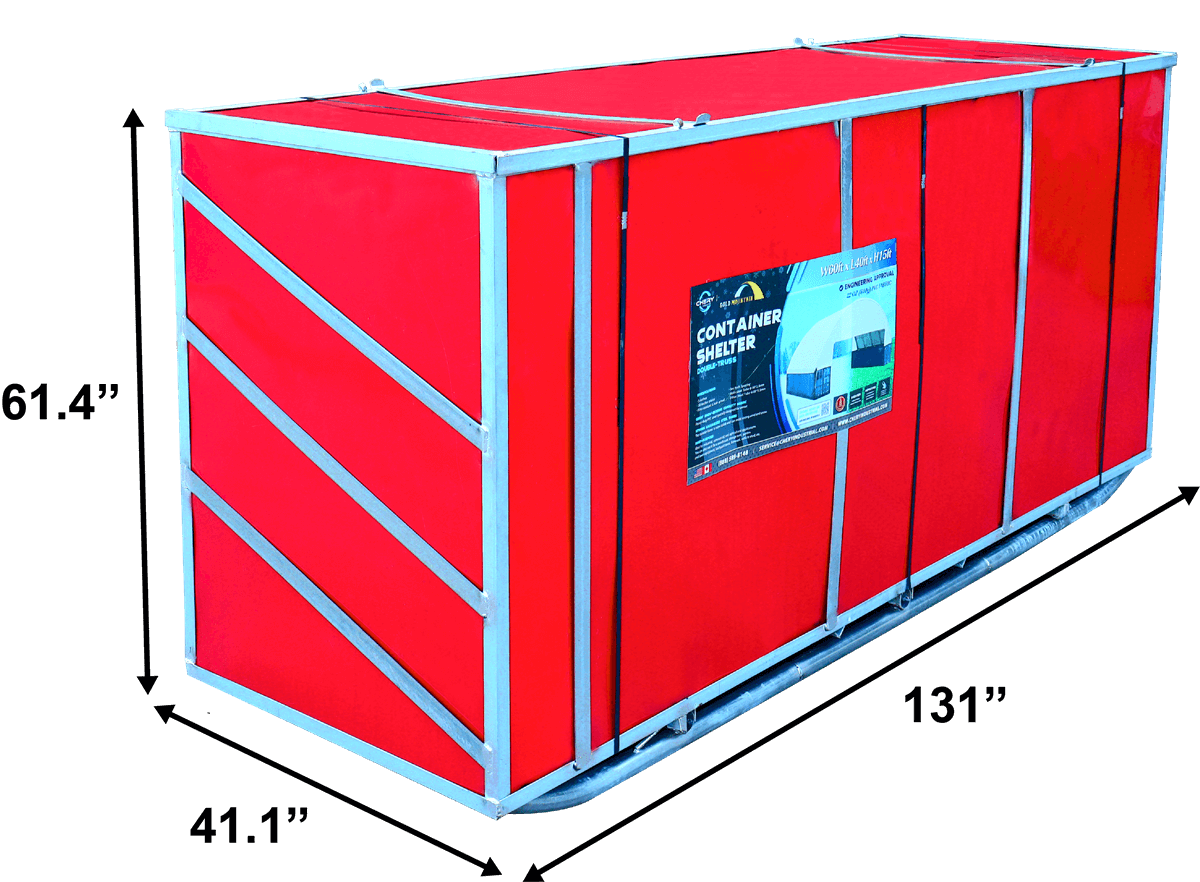 Double Truss Shelter C604015 package size