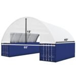 60'x40'x15' Double Truss Container Canopy Shelter - Image 2