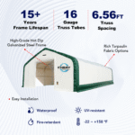 Double Truss Storage Shelter W20'xL33'xH16' - Image 6