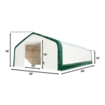 Double Truss Storage Shelter W20'xL40'xH16' - Image 2