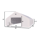 Double Truss Storage Shelter W50'xL80'xH23' - Image 2