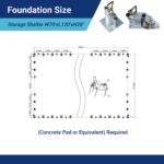 Double Truss Storage Shelter W70'xL120'xH28' - Image 5