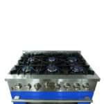 FORNO Galiano 36" 5.36 cu. ft. Dual Fuel Range with 6 Italian Burners in Blue, FFSGS6156-36BLU - Image 6