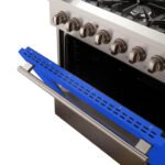 FORNO Galiano 36" 5.36 cu. ft. Dual Fuel Range with 6 Italian Burners in Blue, FFSGS6156-36BLU - Image 5