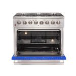 FORNO Galiano 36" 5.36 cu. ft. Dual Fuel Range with 6 Italian Burners in Blue, FFSGS6156-36BLU - Image 2