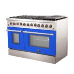 FORNO Galiano 48" 6.58 cu. ft. Dual Fuel Range with 8 Italian Burners in Blue, FFSGS6156-48BLU - Image 3