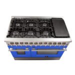 FORNO Galiano 48" 6.58 cu. ft. Dual Fuel Range with 8 Italian Burners in Blue, FFSGS6156-48BLU - Image 6
