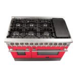 FORNO Galiano 48" 6.58 cu. ft. Dual Fuel Range with 8 Italian Burners in Red, FFSGS6156-48RED - Image 6