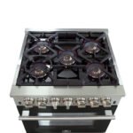 FORNO Capriasca 30" 4.32 cu. ft. Dual Fuel Range with 5 Italian Burners in Black, FFSGS6187-30BLK - Image 5